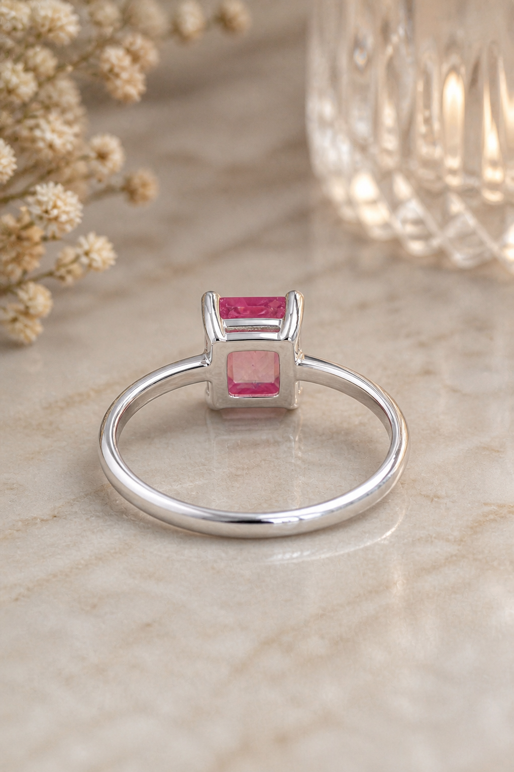 Ruby Crown Silver Ring (Manik) – Leadership Ring