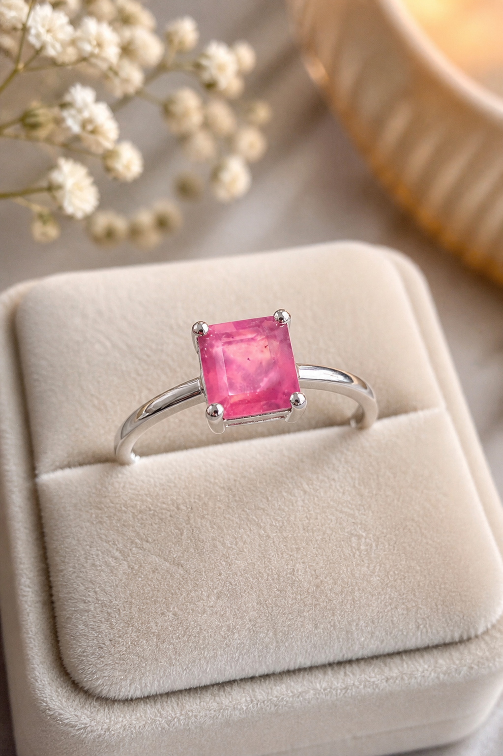 Ruby Crown Silver Ring (Manik) – Leadership Ring